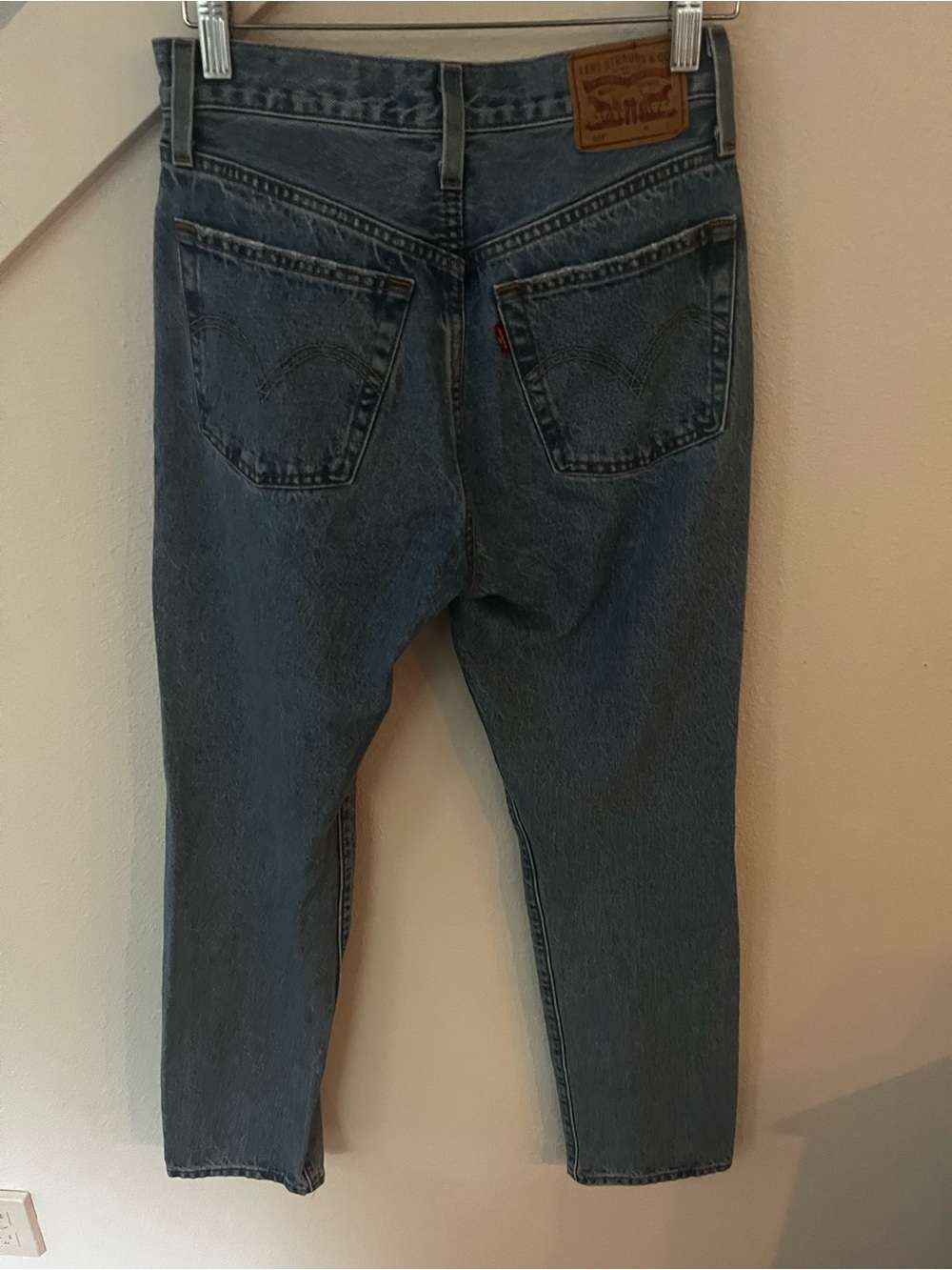 Levi's women’s Straight Distressed Jeans - Blue - Picture 2 of 4